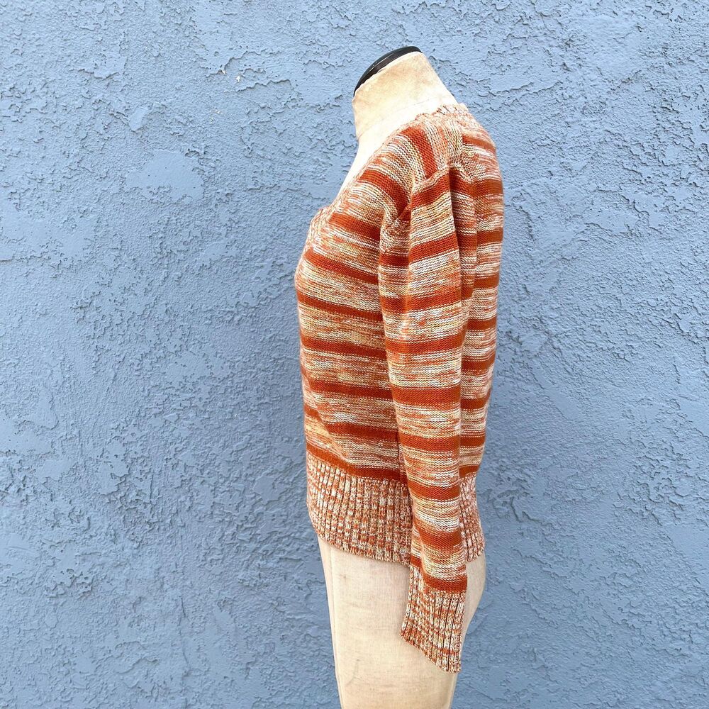 Space Dye 70s Sweater In Orange Womens large H - Picture 3 of 5